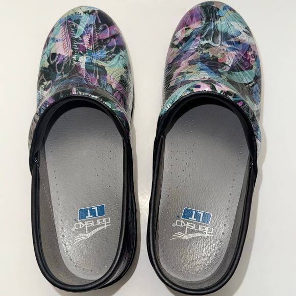 Dansko LT Pro Tooled Watercolor Clogs, Women's Size 38 / US Size 7.5 - 8 - Picture 5 of 12